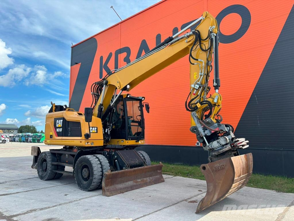 CAT M 315 F TILTROTATOR / AC / CENTRAL LUBRICATION Gumikerekes kotrók