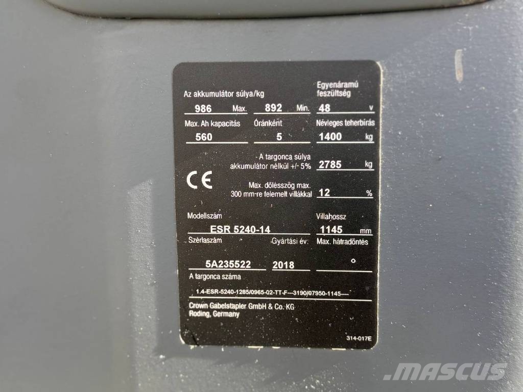 Crown ESR 5240-1.4 Schubmaststapler