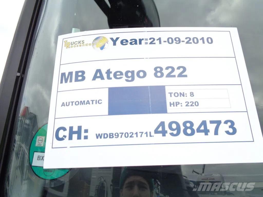 Mercedes-Benz Atego 822 + Euro 5 + Dhollandia lift Box trucks