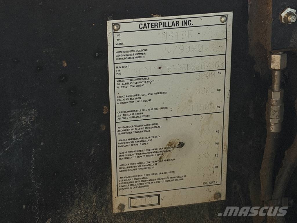 CAT M318F Pyöräkaivukoneet