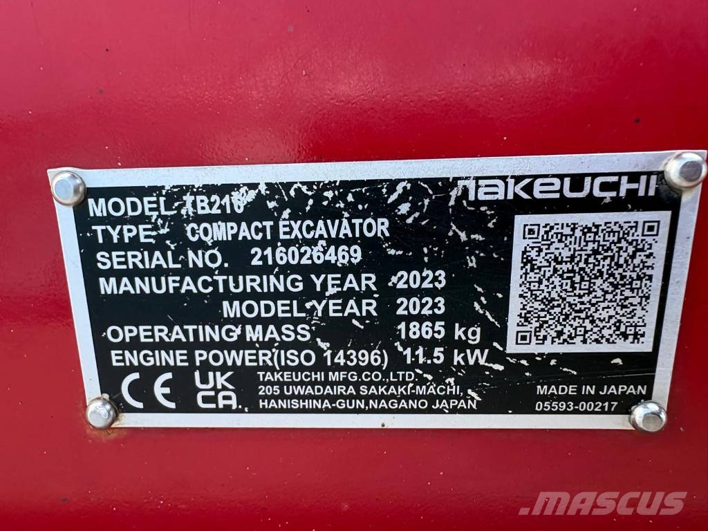 Takeuchi TB 216 982 UUR!! Mini bagri <7t