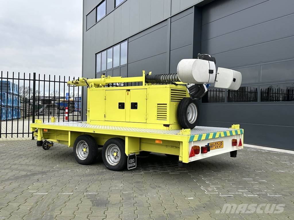 Atlas Copco Unique generator with light pole on trailer! Diesel Generators