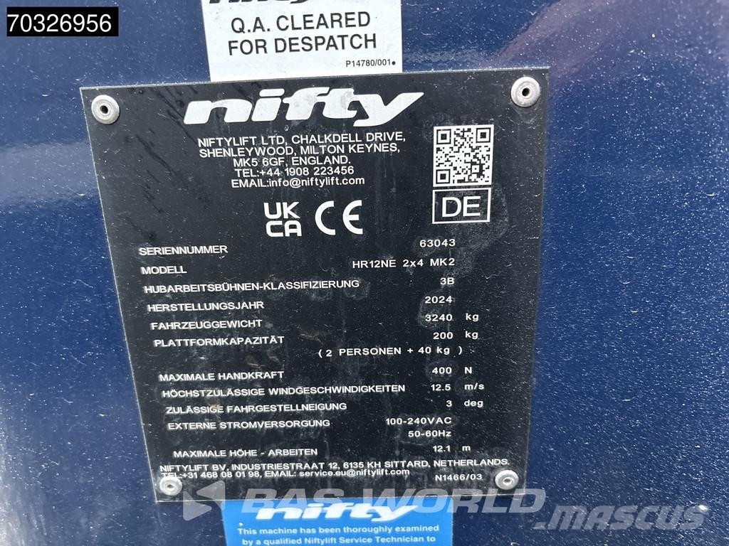 Niftylift HR12 NE 12m - Electric Karos emelők