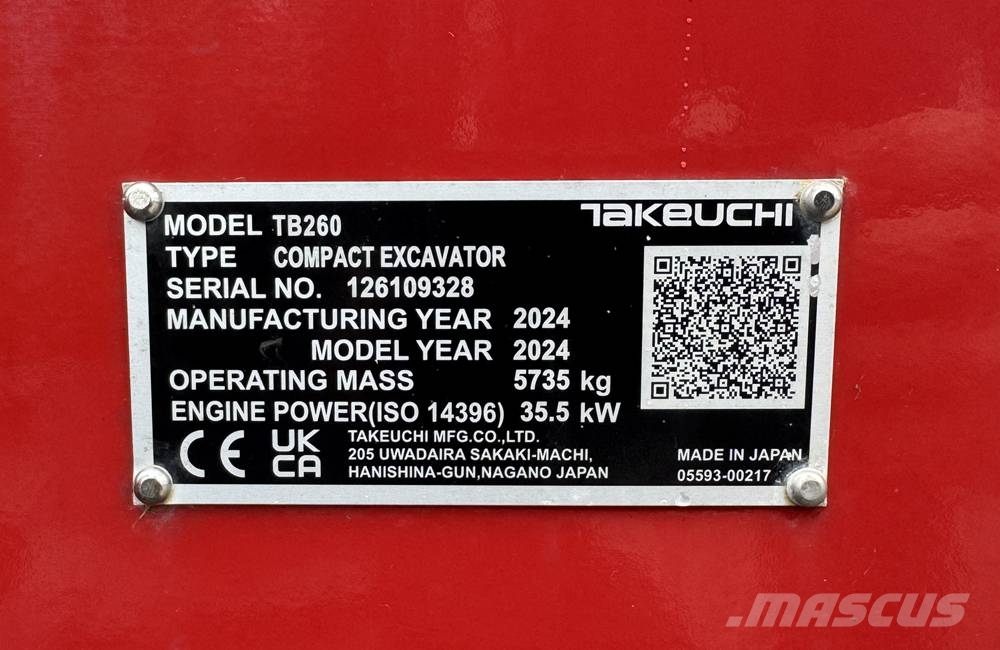 Takeuchi TB 260 Miniescavatori