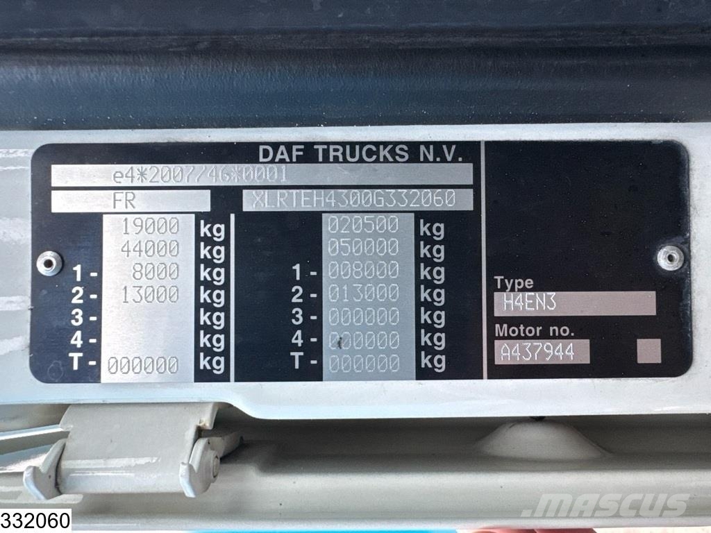 DAF XF 480 EURO 6, ACC 曳引機組件
