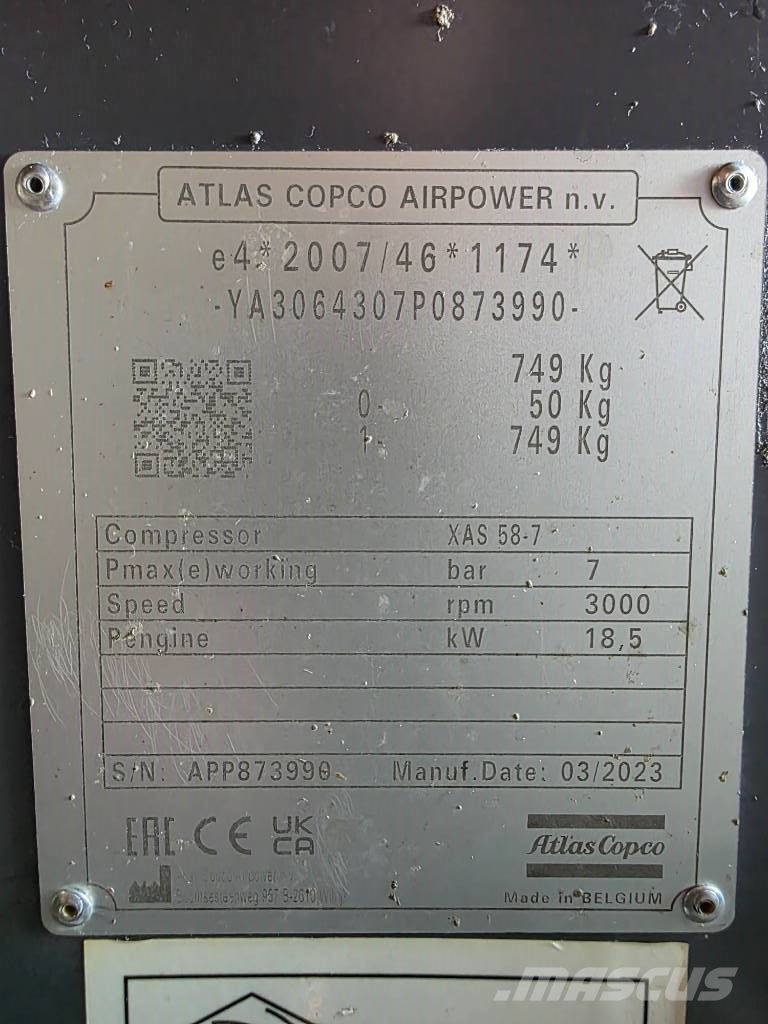 Atlas Copco XAS 58 Compressors