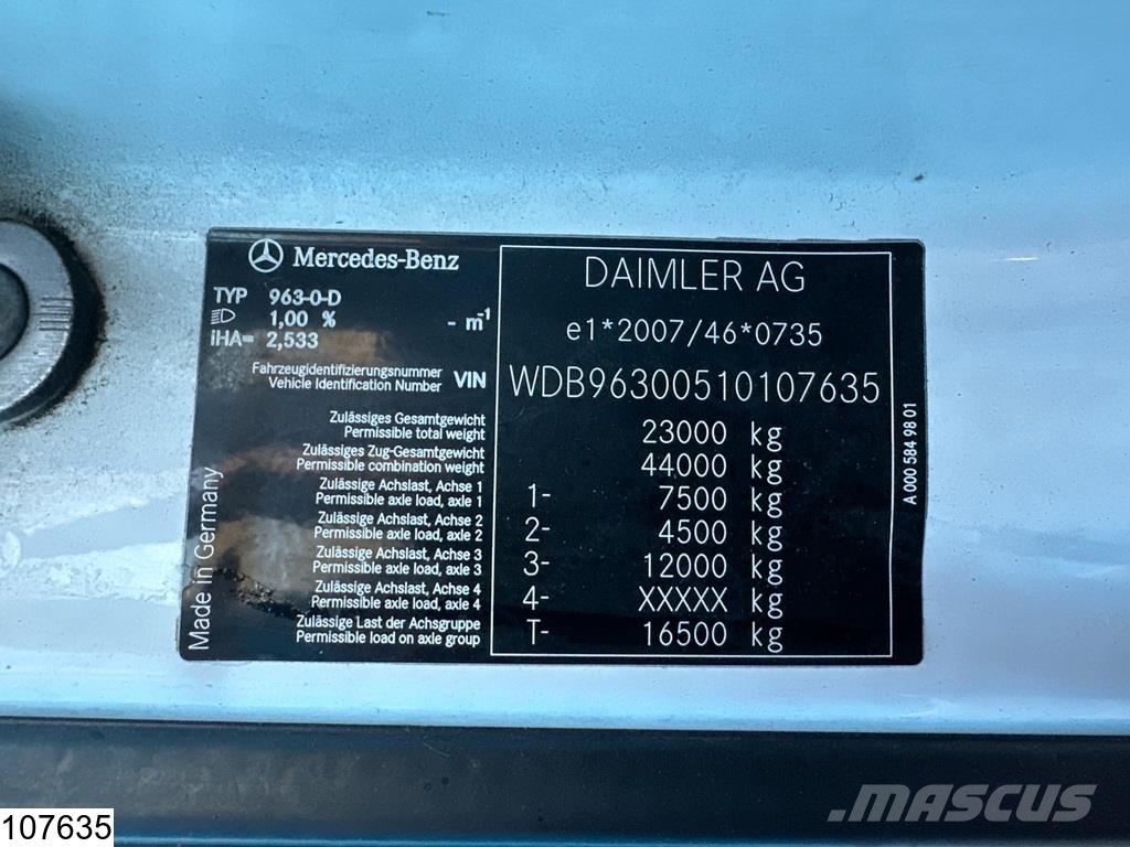 Mercedes-Benz Actros 2343 EURO 6, retarder, standairco Kamioni-šasije
