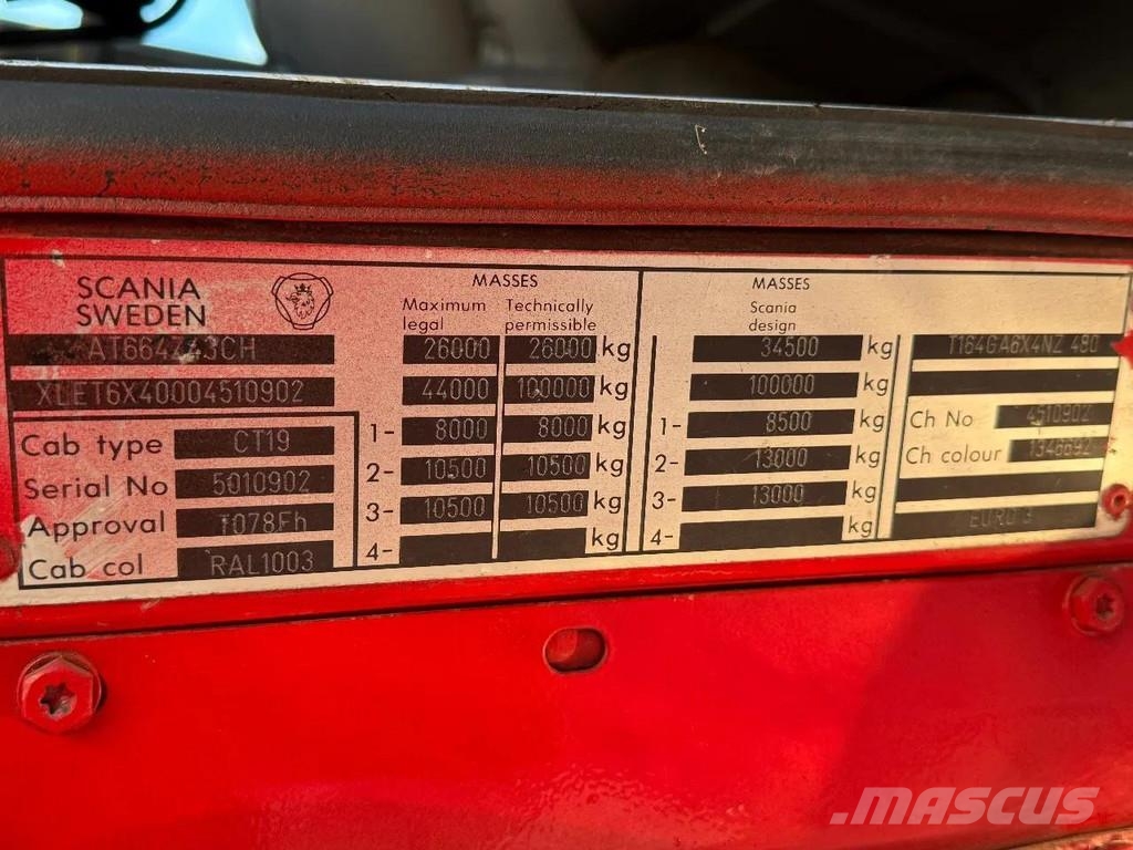 Scania T164-480 V8 6X4 - FULL STEEL SUSP. - BIG AXLES - M 牵引车