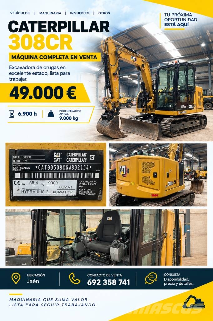 CAT 308 CR Excavadoras 7t - 12t