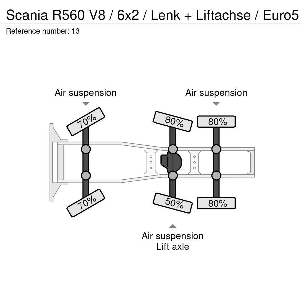 Scania R560 V8 / 6x2 / Lenk + Liftachse / Euro5 牵引车
