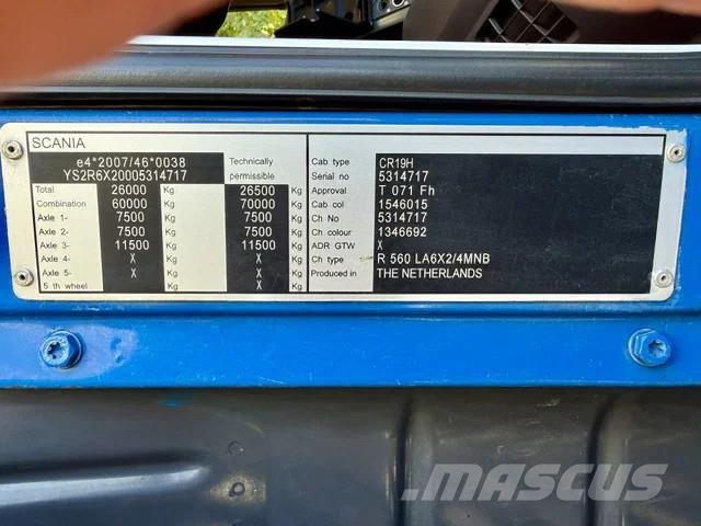 Scania R560 V8 / 6x2 / Lenk + Liftachse / Euro5 牵引车