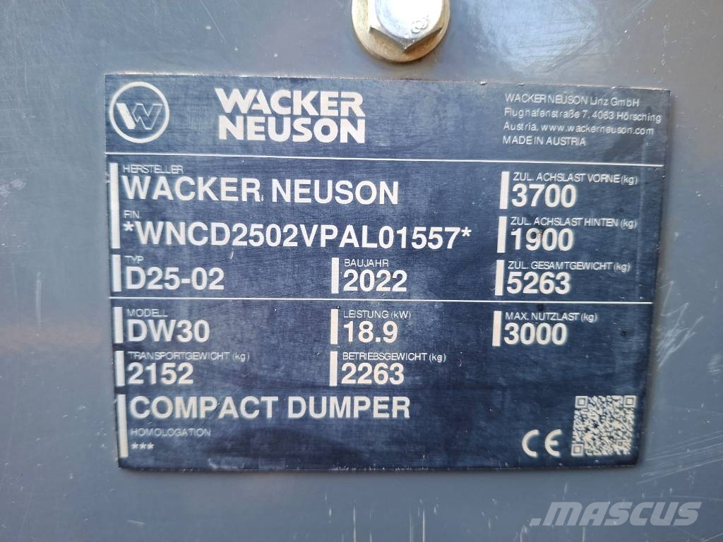 Wacker Neuson DW 30 Minidumper