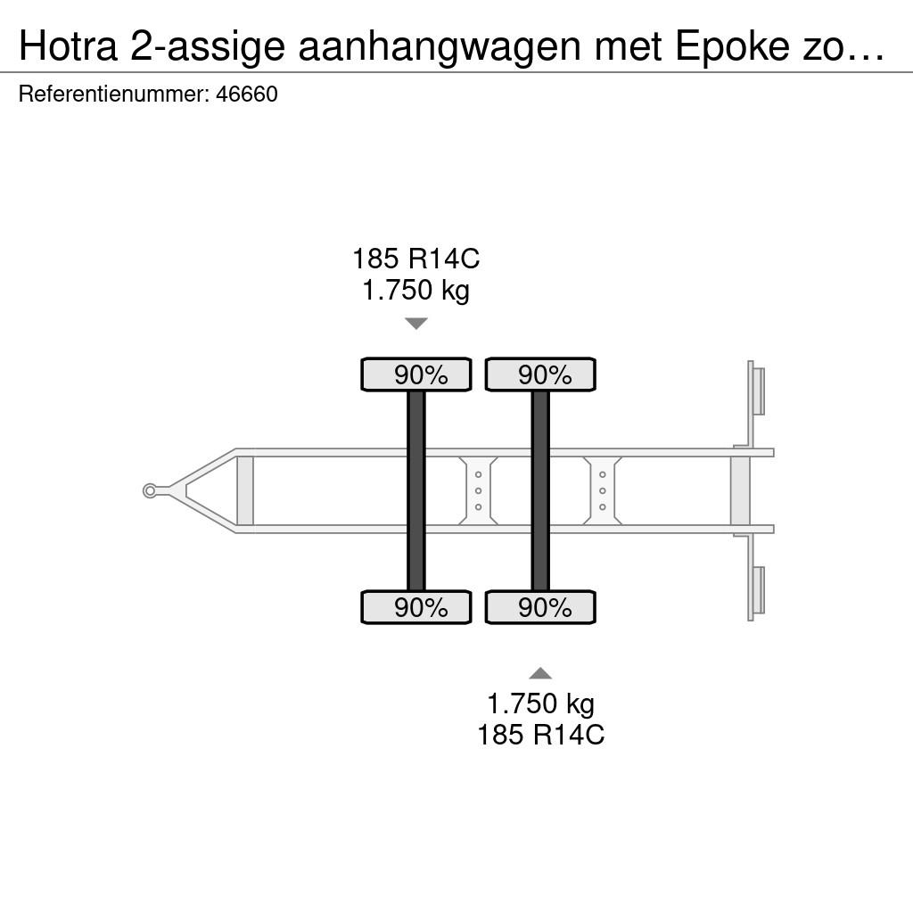 Hotra 2-assige aanhangwagen met Epoke zoutstrooier Overige aanhangers