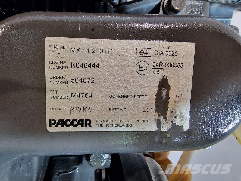 DAF MX-11 210 H1 Refuse Spec with PTO No Engine Brake 엔진