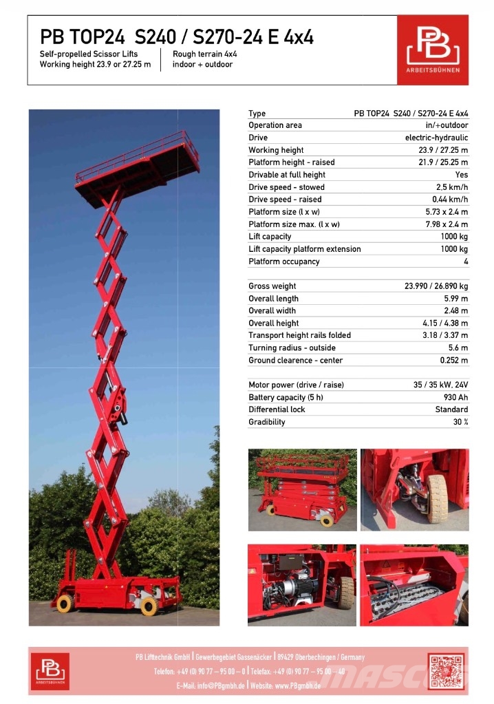 PB-Lift S 270 Scissor lifts