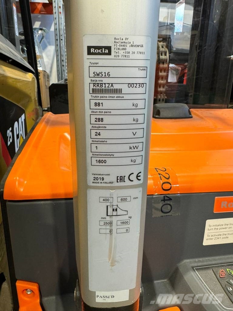 Rocla SWS16 Pedestrian stacker