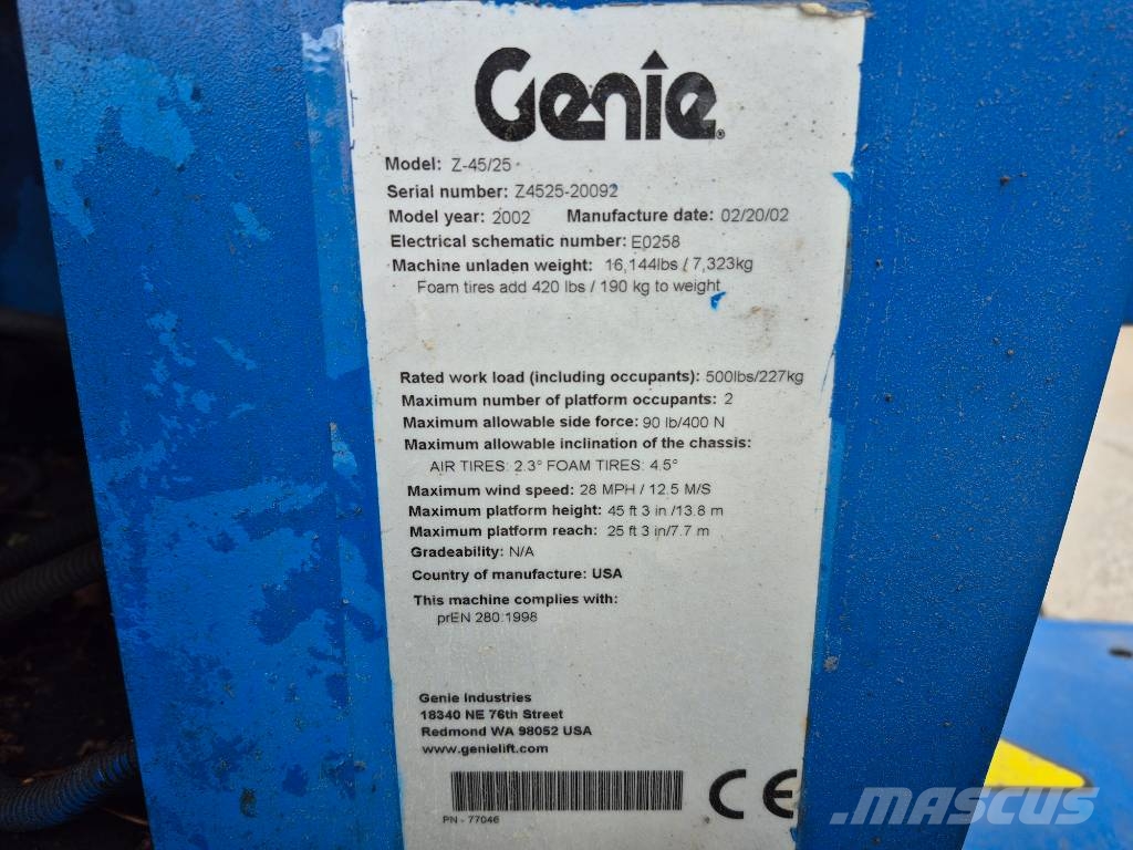 Genie Z 45/25 DC Ανυψωτήρες με αρθρωτό βραχίονα