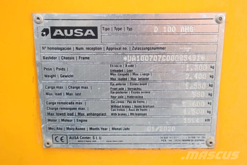 Ausa D100 AHG | ROTATING TIP | LOW HOURS | GOOD TIRES Väikekallurid