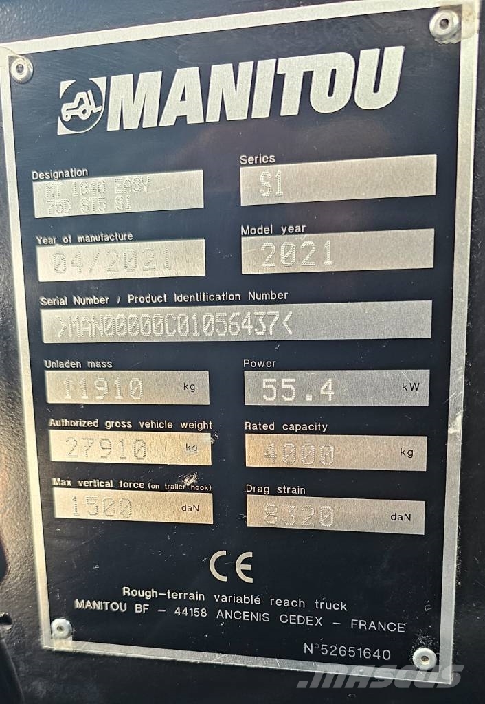 Manitou MT 1840 EASY 75 S1 no AdBlue Teleskoplæssere