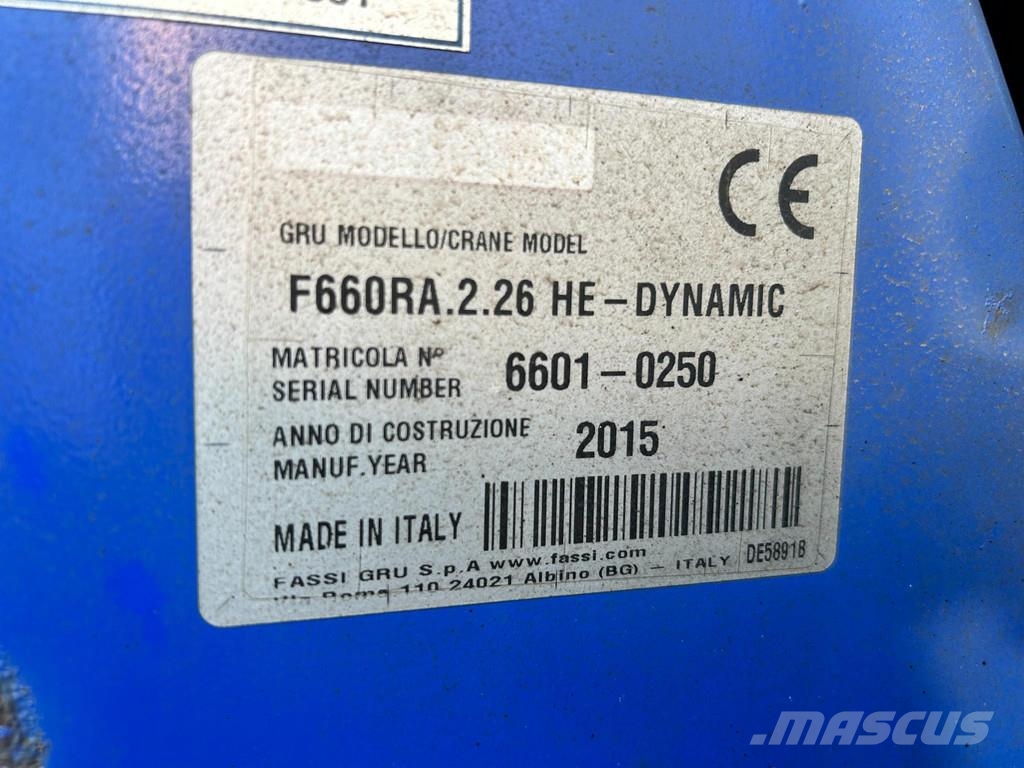 Volvo FH550 8X2 EURO6 + FASSI F660 + JIB Smagās mašīnas ar celtni