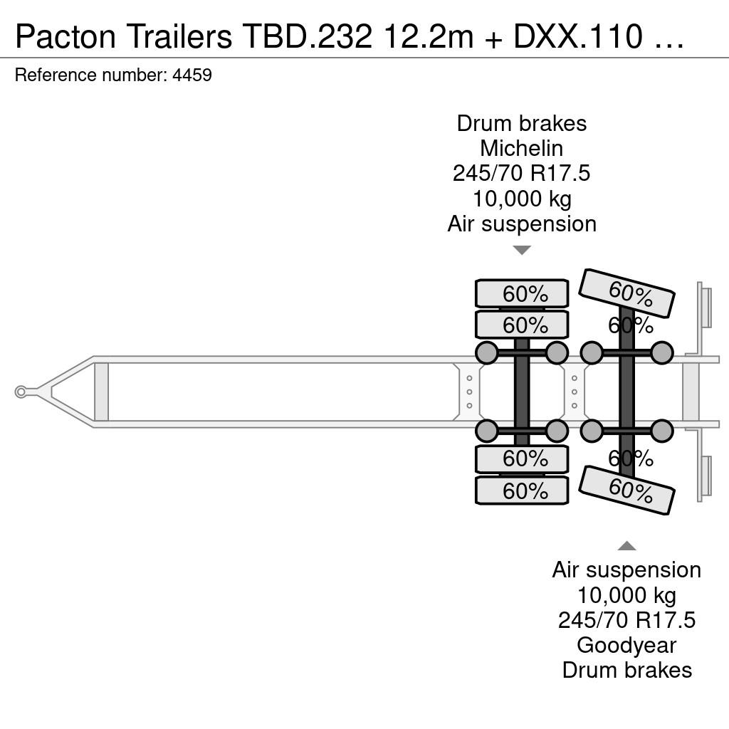 Pacton Trailers TBD.232 12.2m + DXX.110 Dolly (2022) - 2- Tovarne prikolice sa ciradom
