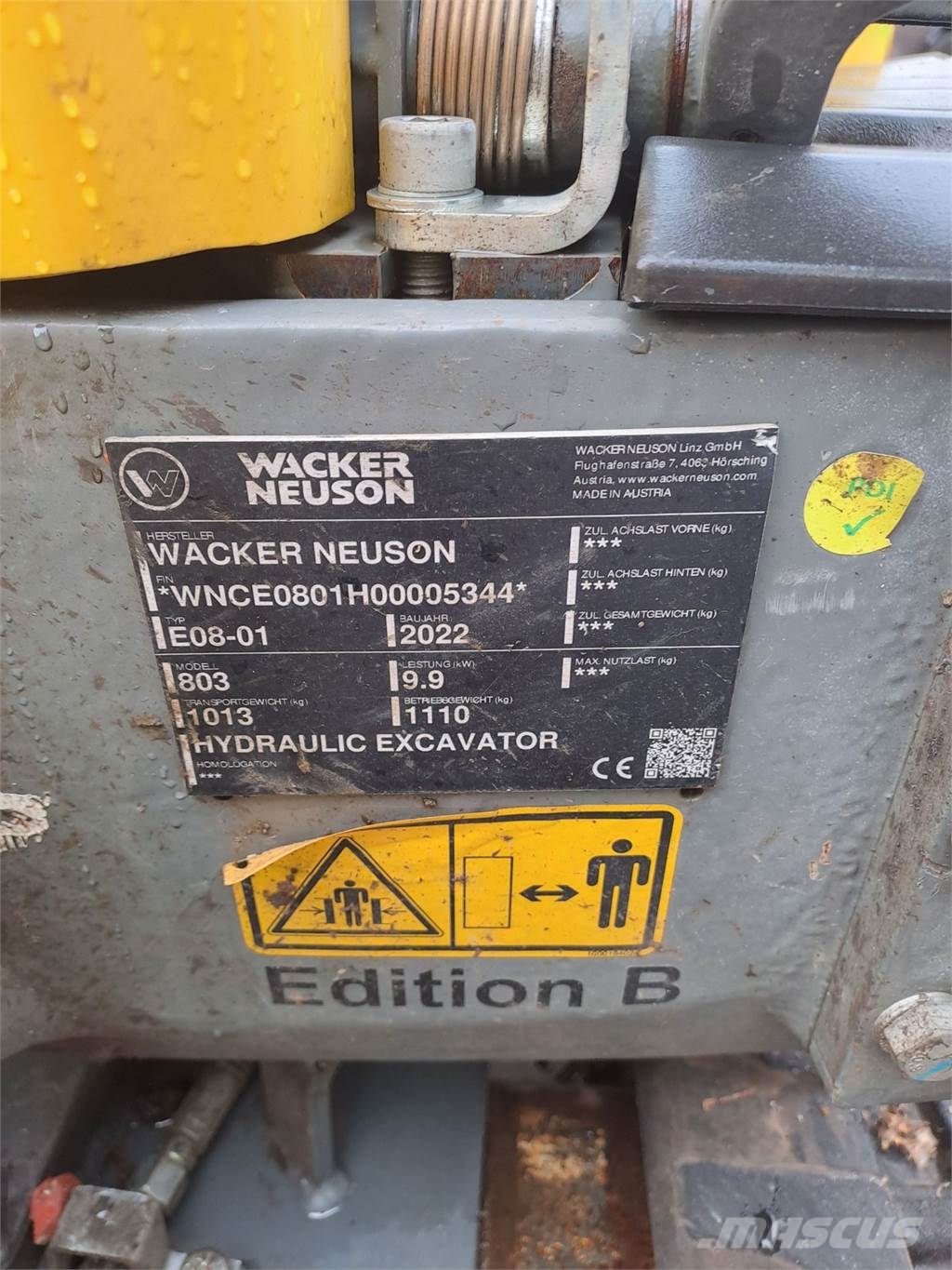 Wacker Neuson 803 Excavadoras sobre orugas