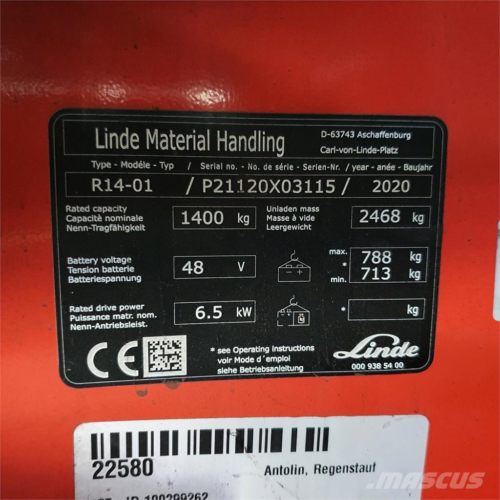 Linde R14 Skjutstativtruck