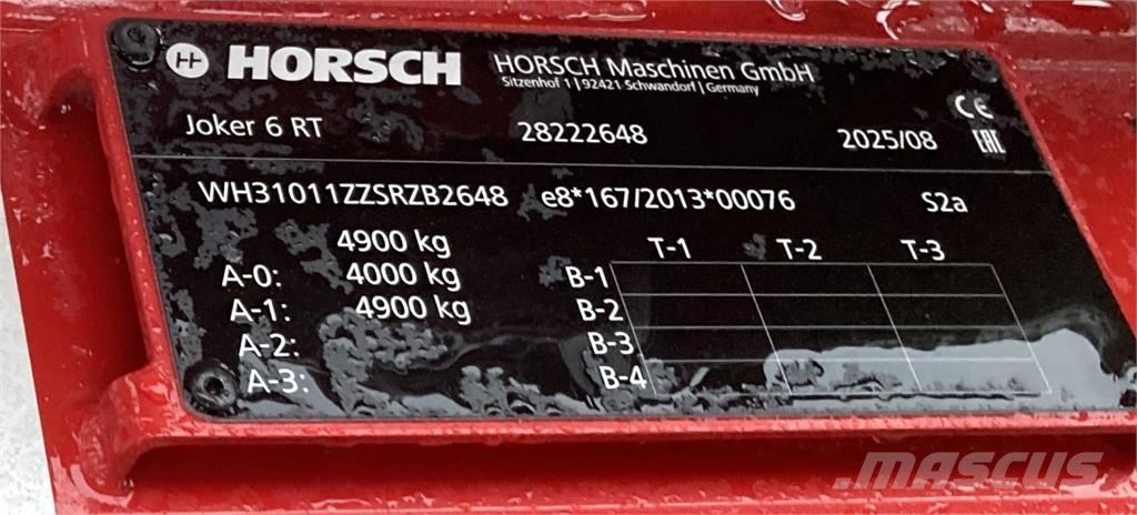 Horsch Joker 6 RT - NEU Grade de discos