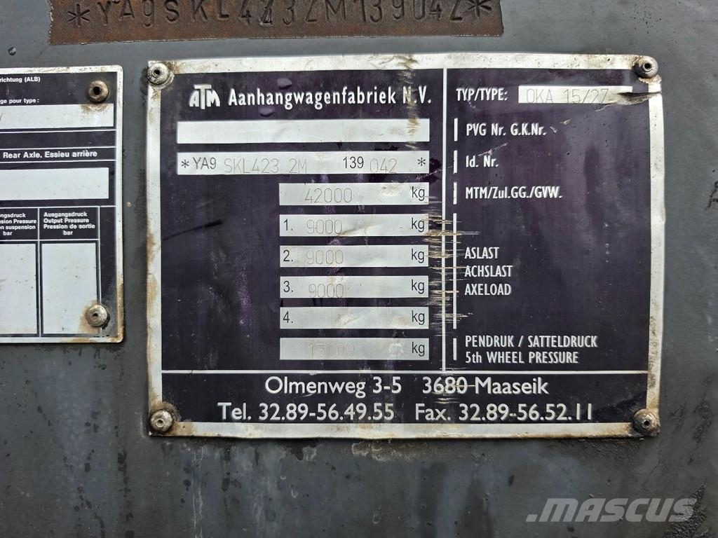 ATM OKA 15/27 3-axle half-pipe tipper Kippers