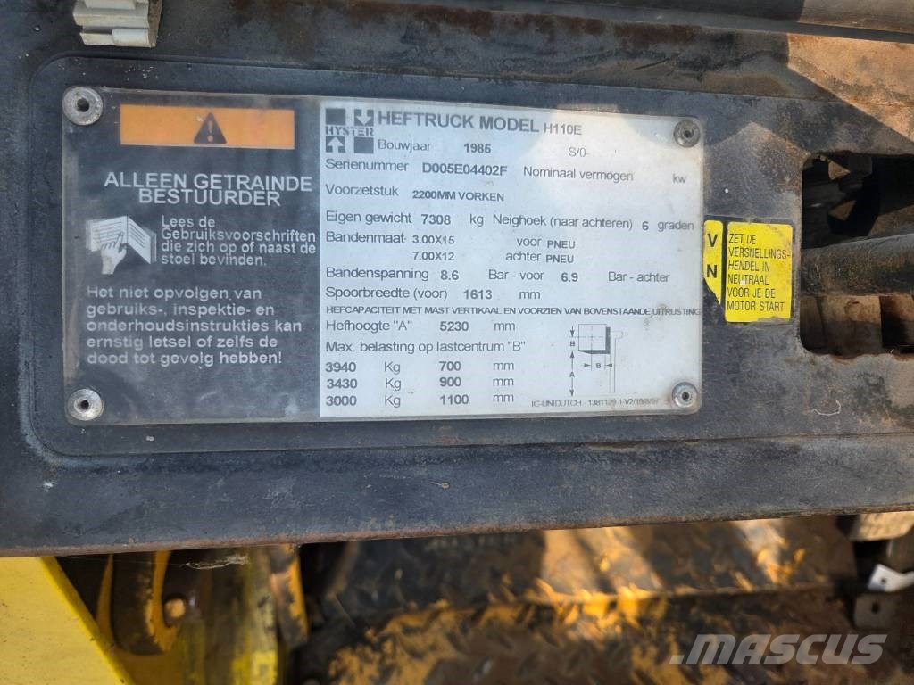 Hyster H110E LPG gaffeltrucks