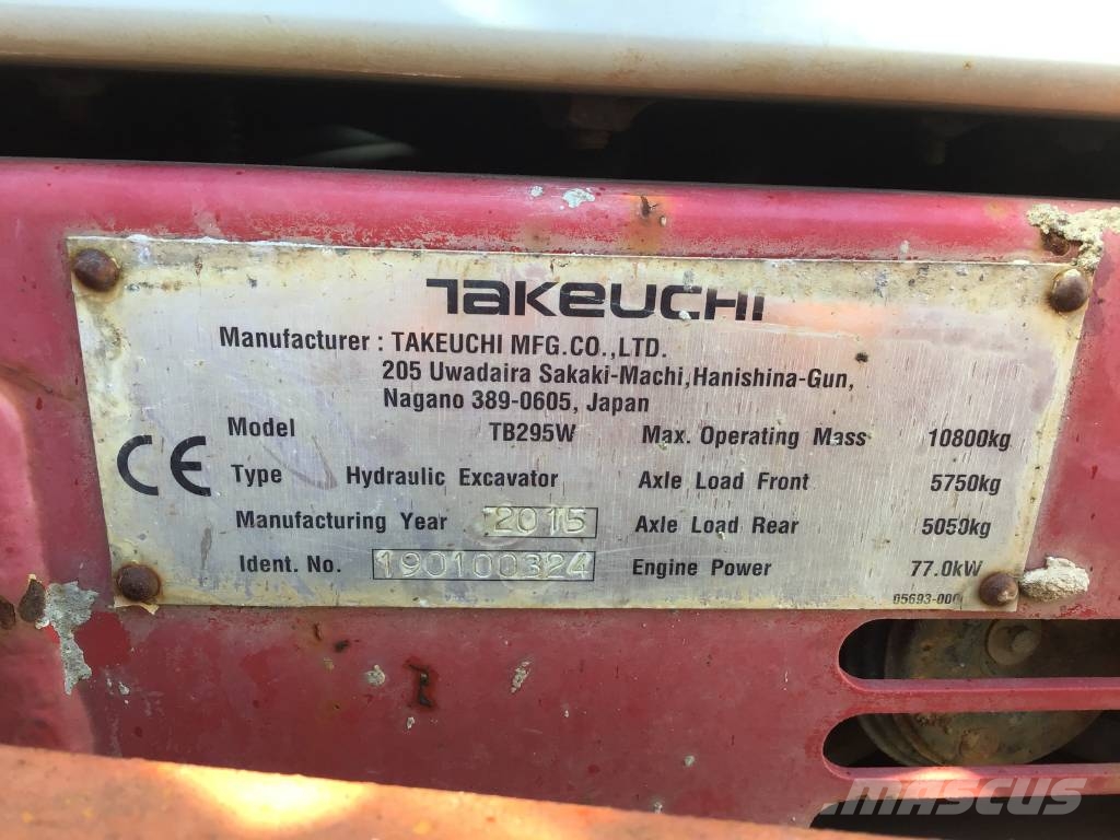 Takeuchi TB 295 W Wielgraafmachines