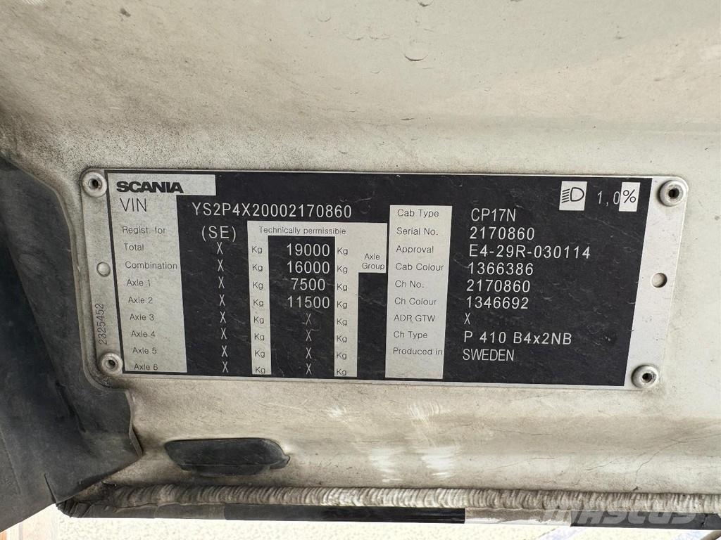 Scania P410 ED95: Bio-Ethanol - 4x2 euro 6 - 224.294 km Φορτηγά Κόφα