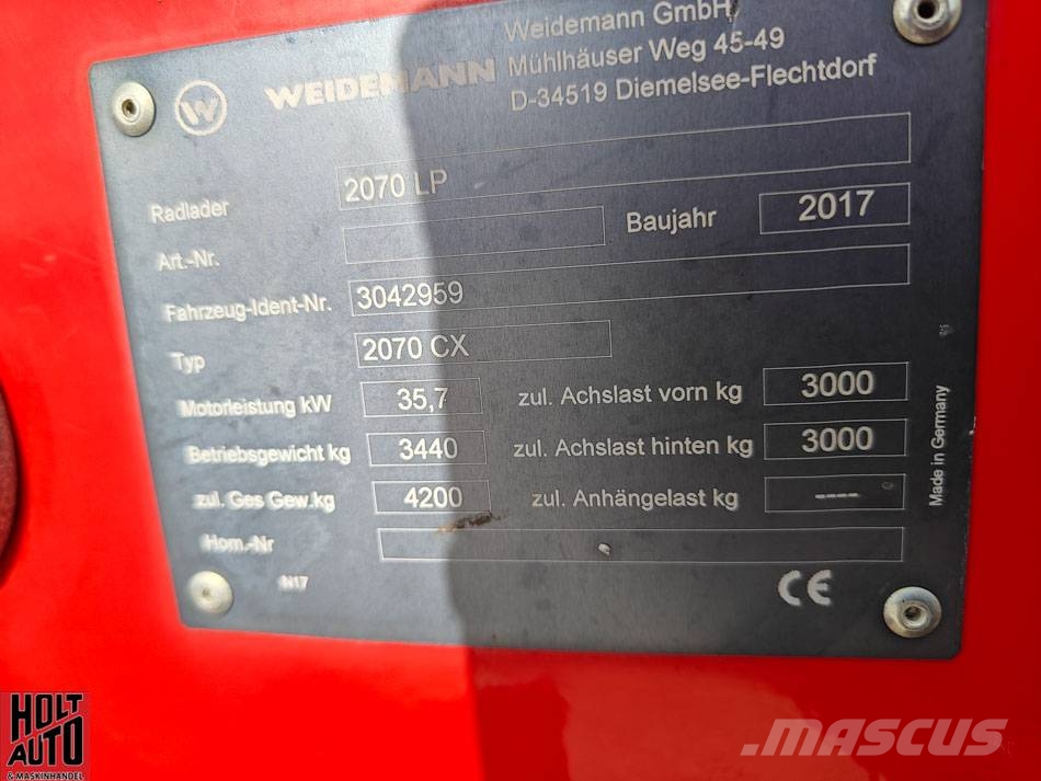 Weidemann 2070CX50 LP Chargeuse sur pneus