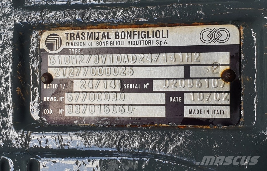 Bonfiglioli 610 W 2 FINAL DRIVE USED GEARS Transmisija