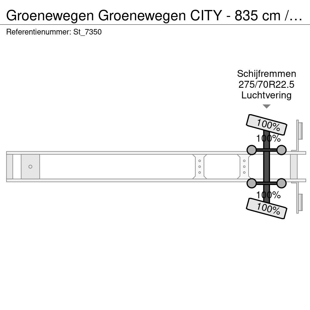 Groenewegen CITY - 835 cm / LAADKLEP Semirremolques con carrocería de caja