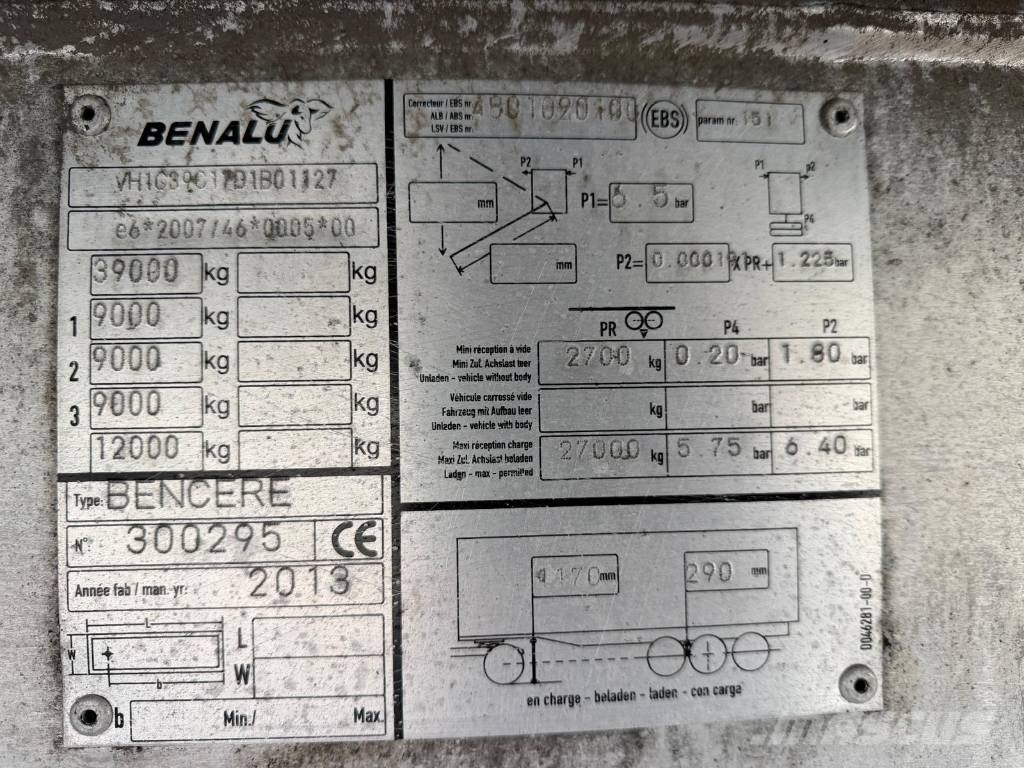 Benalu C39 55m3 Kiper poluprikolice