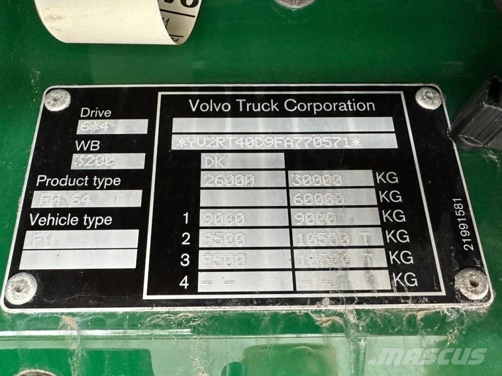 Volvo FH 500 6X4 TREKKER/TRACTOR/SZM EURO 6 HYDRAULIC Tractor Units
