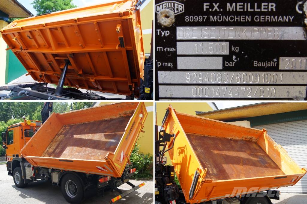 Mercedes-Benz ACTROS 1832 /4x4/TÜV/HIAB 111/MEILLER/Winterdienst Tipper trucks