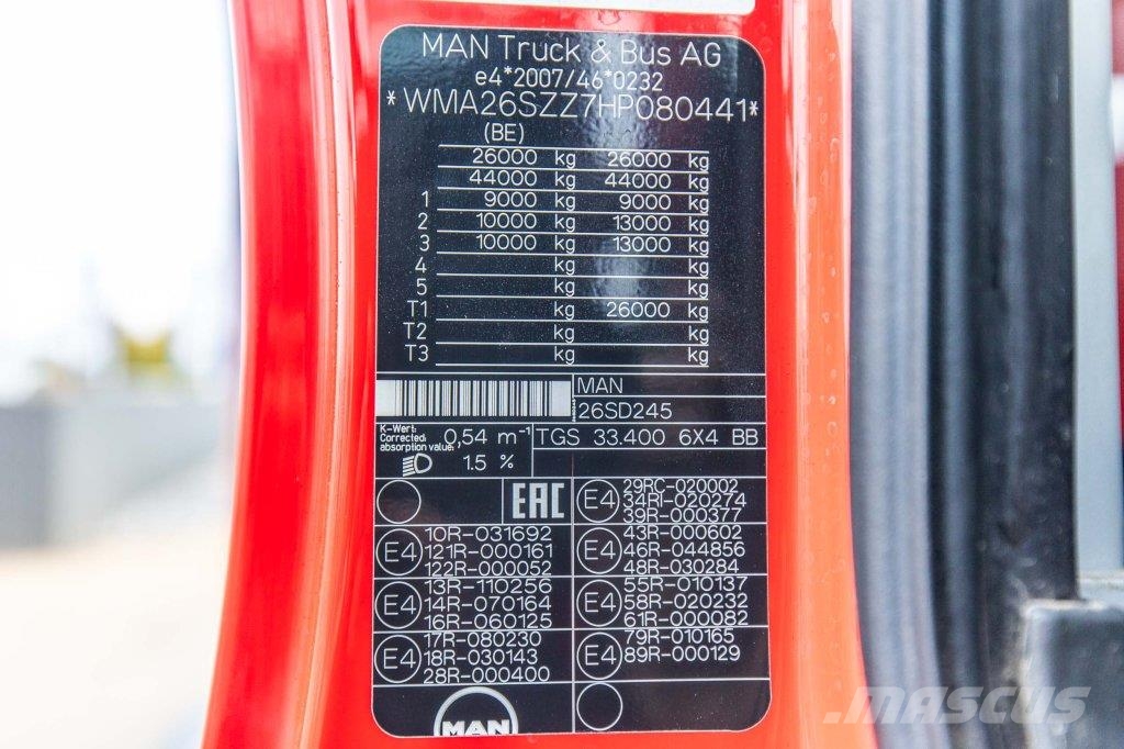 MAN TGS 33.400 BB Camiões basculantes