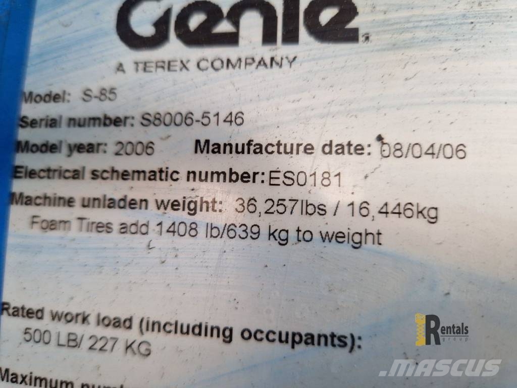 Genie S 80 Teleskopiskie pacēlāji