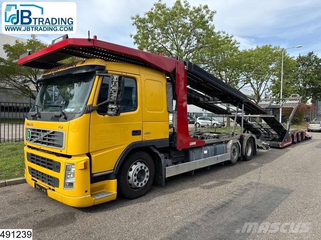 Volvo FM 480 6x2, EURO 5, Lohr, Trucktransport, Combi Oprijwagen