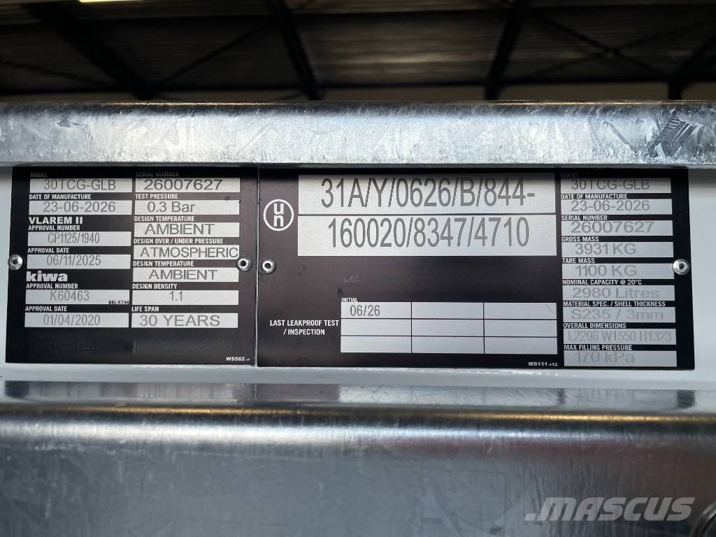 Western Global - 30TCG - 3.000 Liter fuel Tank - DPX-31003 Brandstof-en toegevoegde tanks
