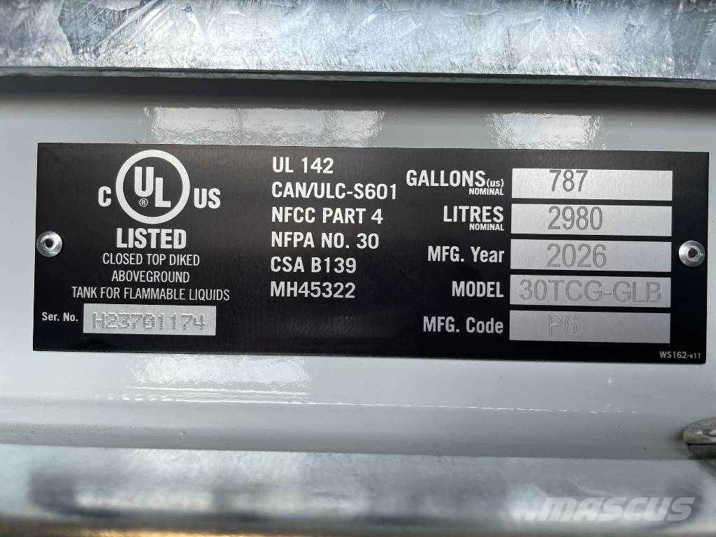 Western Global - 30TCG - 3.000 Liter fuel Tank - DPX-31003 Brandstof-en toegevoegde tanks