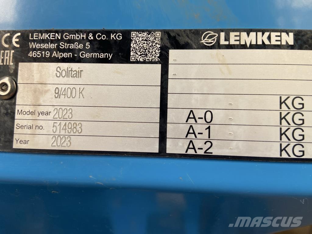 Lemken Combiné de semis 4 mètres repliable Combination drills