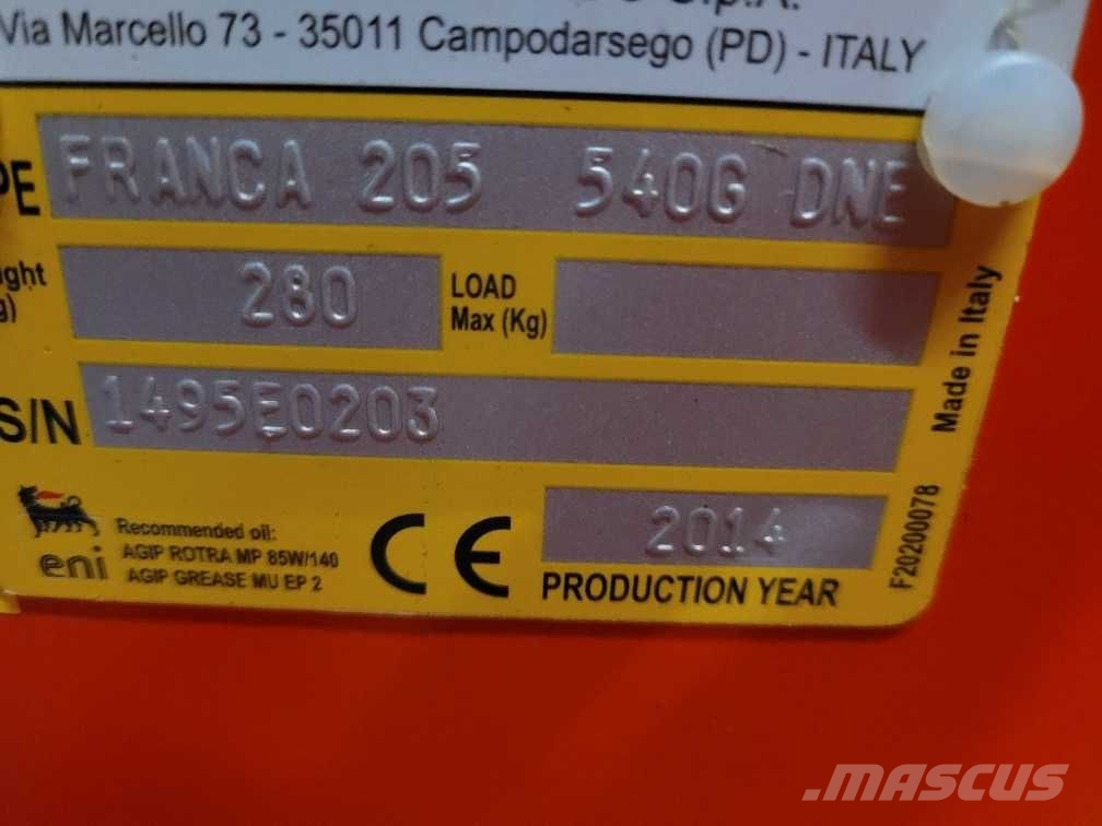 Maschio Gaspardo Franca 280 ماكينات زراعية - غير ذلك