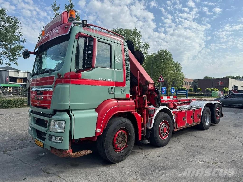MAN TGS 35.480 8X4 HMF 2420 K5 + HMF ABLE + REMOTE CON gancho Caminhões Roll-on Roll-off