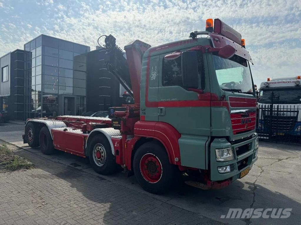 MAN TGS 35.480 8X4 HMF 2420 K5 + HMF ABLE + REMOTE CON gancho Caminhões Roll-on Roll-off