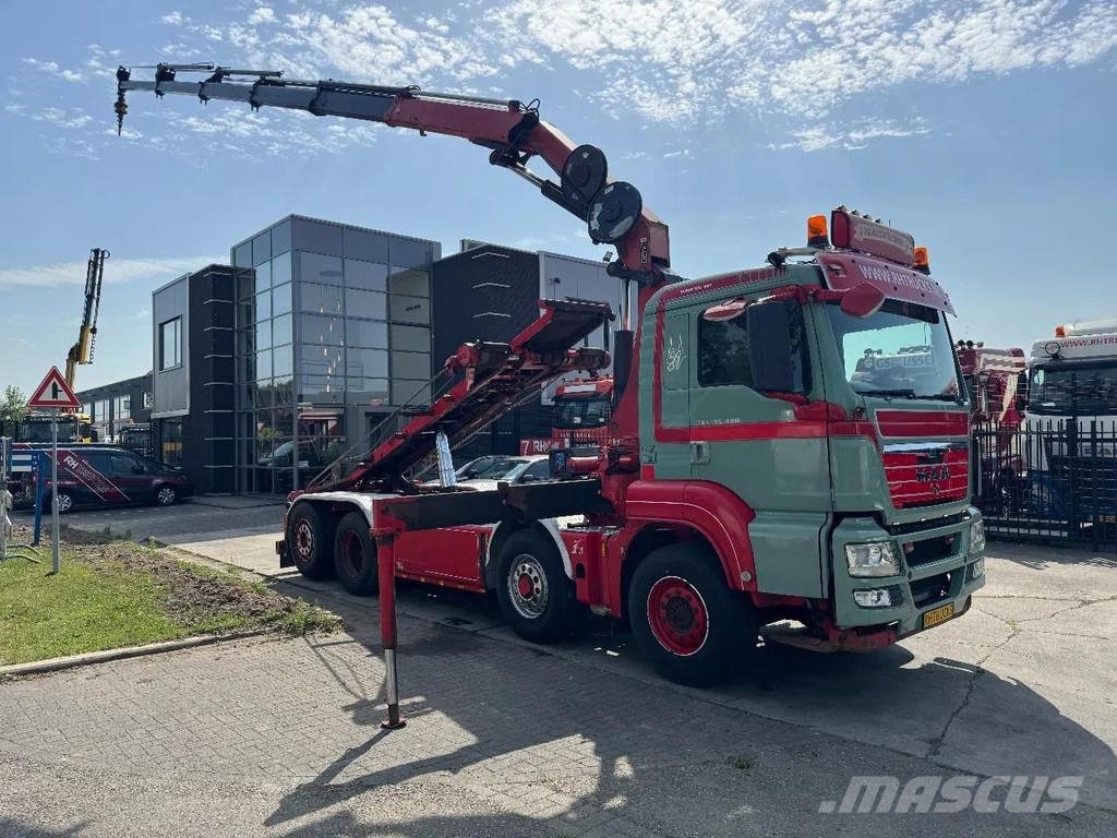 MAN TGS 35.480 8X4 HMF 2420 K5 + HMF ABLE + REMOTE CON gancho Caminhões Roll-on Roll-off