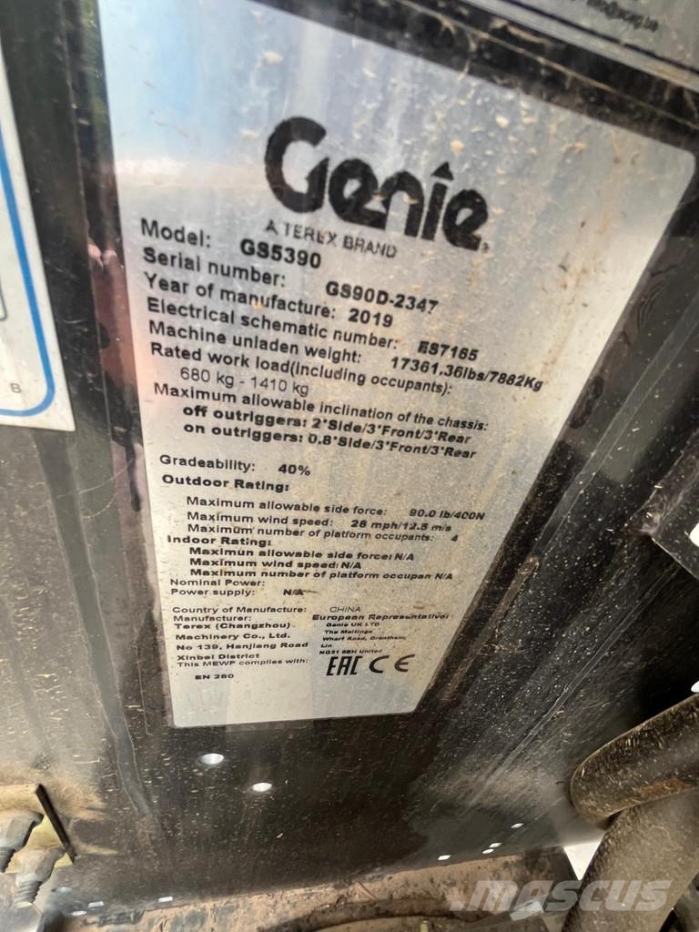 Genie GS5390 Plataformas tijera
