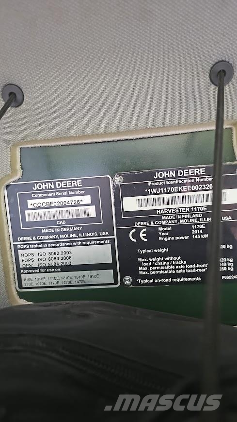 John Deere 1710E Cosechadoras